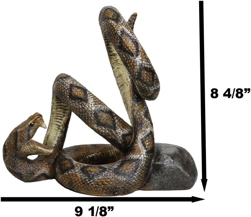 Miniatura 7 de Ebros Gift Southwestern Wildlife - Soporte para botella de vino de serpiente de cascabel en espiral con espalda de diamante, escultura como barra y