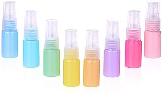 Tvoip 8Pcs Mini Plastic Transparent Small Empty Portable Travel Lotion Gel Perfume Bottles Cosmetic Container Bottles Atomizer 10ml Spray Bottle (0.34OZ/10ML)