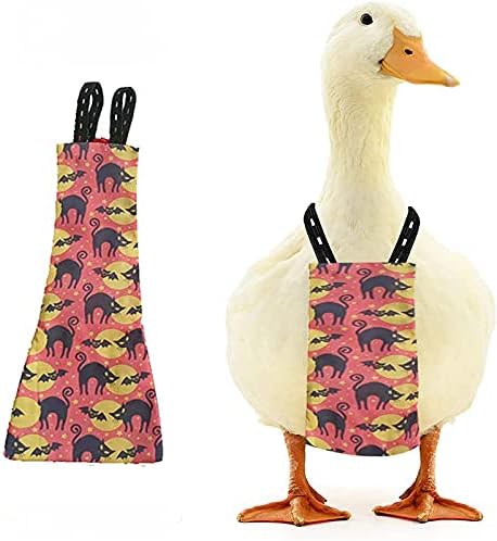 Amazon Co Jp Kulio コールダックのおむつペットのアヒル ガチョウ ピジョン ヘンズウォッシャブル家禽服用の調整可能なチキンおむつ4ハロウィーンをテーマにしたプリント再利用可能 ホーム キッチン