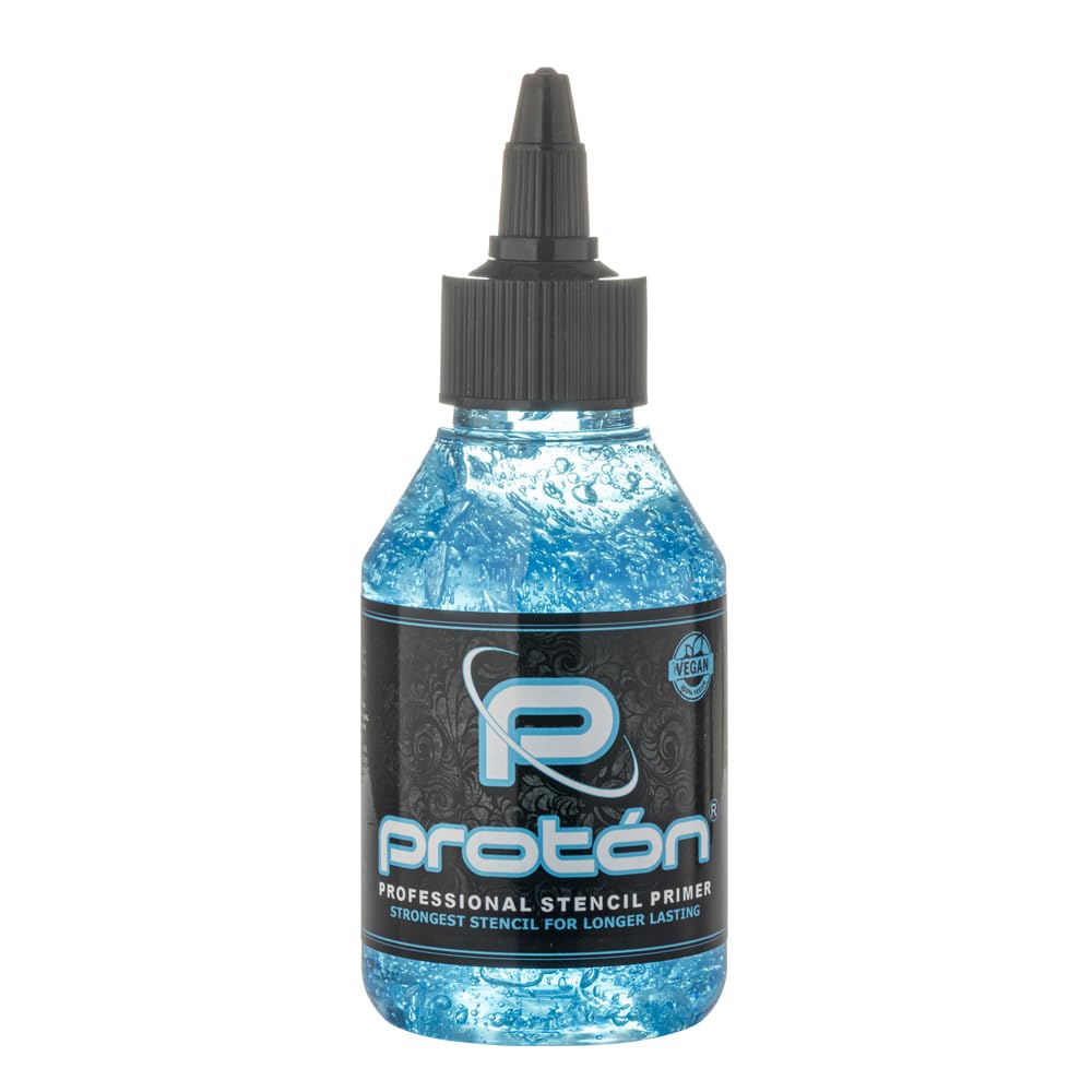 Proton Professional Stencil Primer Azul - 100ml / 3.4 Oz. Fijador plantillas tatuaje extrafuerte. Stencil Tattoo