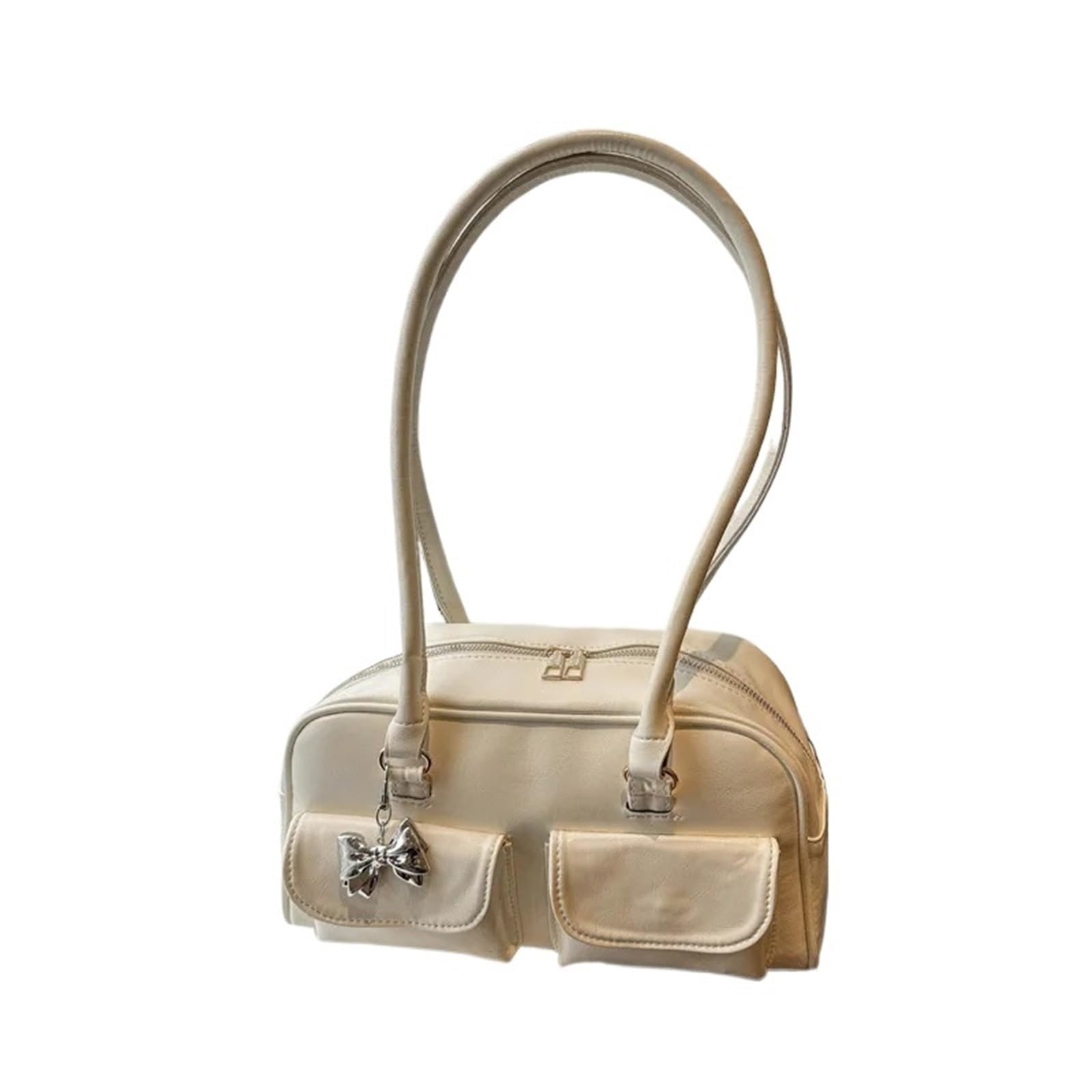 Bolso bandolera Retro Solid Long Shoulder Bags For Women Pu Leather Ladies Underarm Bag Commuter Tote Small Pocket Design Female Handbags Purse