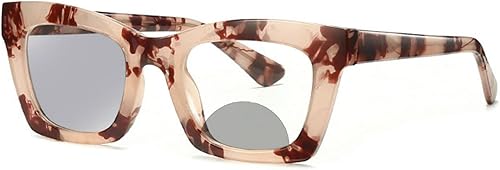 Gafas de lectura bifocales cuadradas fotocrómicas de transición al aire libre para mujeres hombres computadora presbípicos lectores gafas de sol