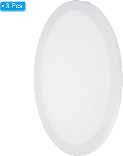 Miniatura 8 de PATIKIL Lienzos de pintura para pintura, paquete de 3 paneles de lienzo de arte en blanco con marco de madera ovalada de 12 x 8 pulgadas para