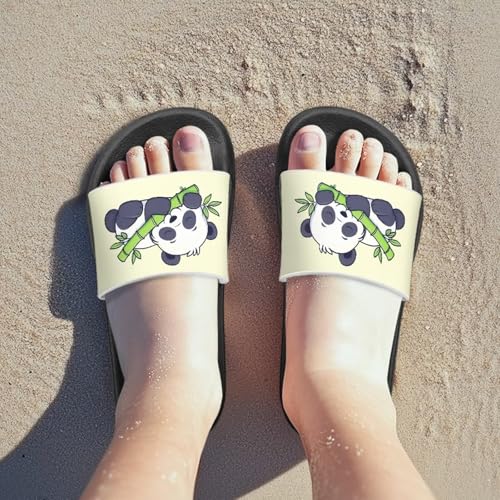 Stylish Unisex Kids' Summer Slippers Lightweight Non-Slip Quick Drying Sandals for Pool Beach US Size Little Kids 11-13 Big Kids 1-3 Black Sole3