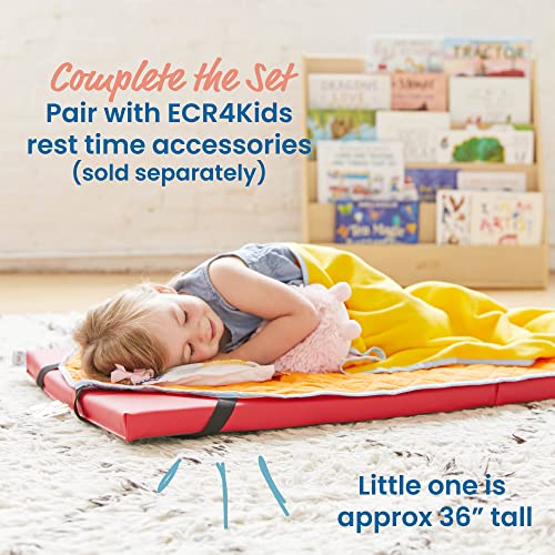Image of ECR4Kids SoftZone Rainbow Rest Mat, 2in, Sleeping Pad, Assorted, 5-Piece
