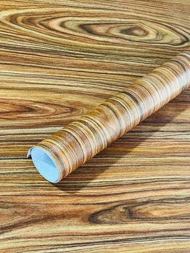 Image of WISDOM Wood Grain Contact Paper Peel and Stick Wallpaper Self Adhesive Wall Paper for Countertop Drawer Shelf Liner Cabinet Furniture (Sparkal Wooden, 24x200 Inch)