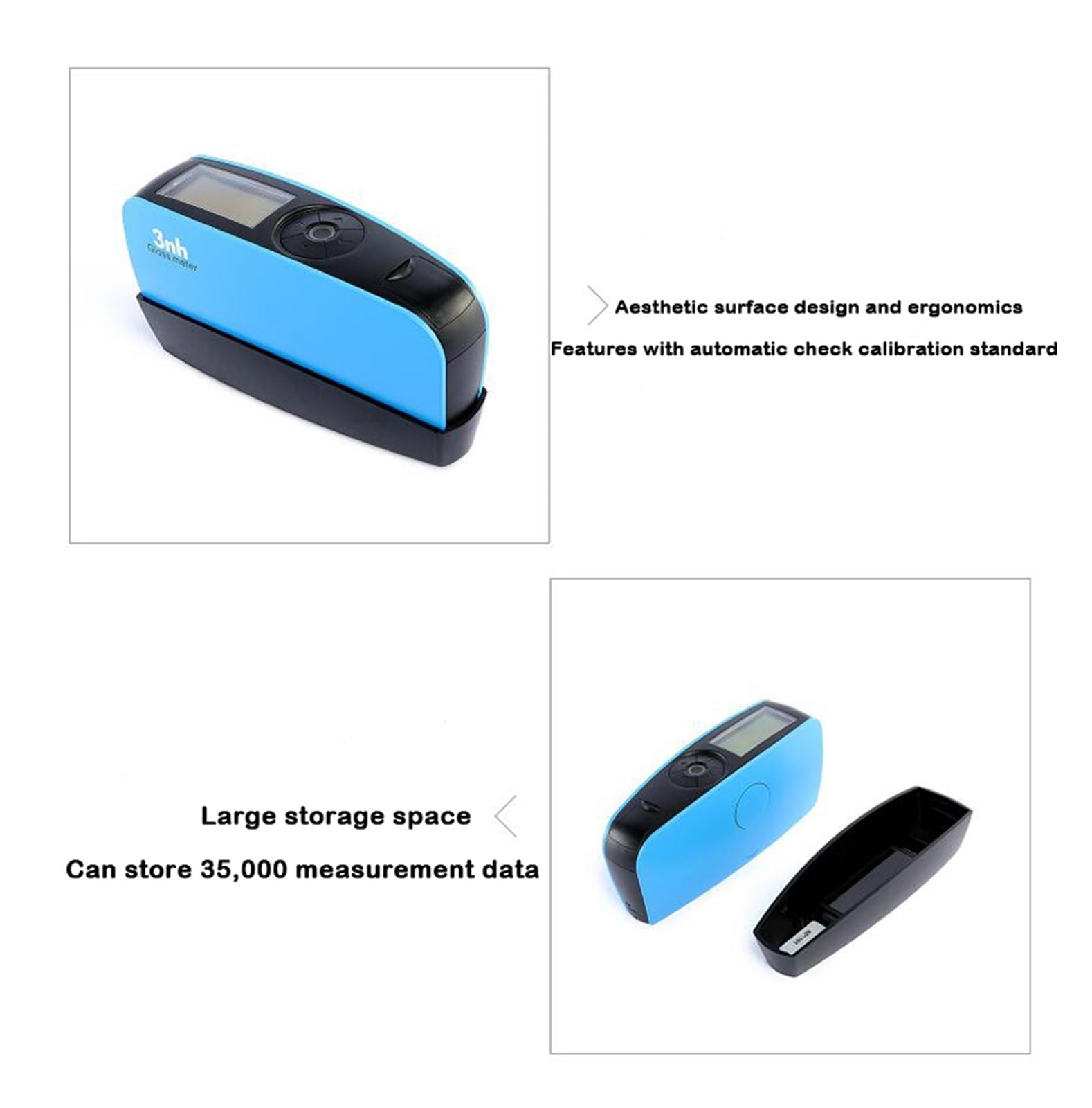 Kolorymetr, 1PC 60 stopni ekonomiczny miernik połysku farby atrament ceramiczny Tester marmuru miernik pomiaru połysku powierzchni pomiar połyskomierza z funkcją szybkiego pomiaru koloru
