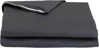 FULI 100% Cotton Zippered Futon Cover Full Dark Gray - Japanese Shikibuton Mattress Protector Made in Japan