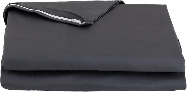 FULI 100% Cotton Zippered Futon Cover, Shikibuton, Twin XL, Dark Gray | Japanese Futon Mattress Cover, Made in Japan, full zipper closure, breathable and absorbent, machine washable