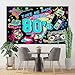 Joliaco 80's Birthday Party Backdrop Back to The 80 Hip Hop Themed Photography Background Retro Graffiti 80S Rock Punk Party Decorations Banner Photo Props (6x3.6ft)