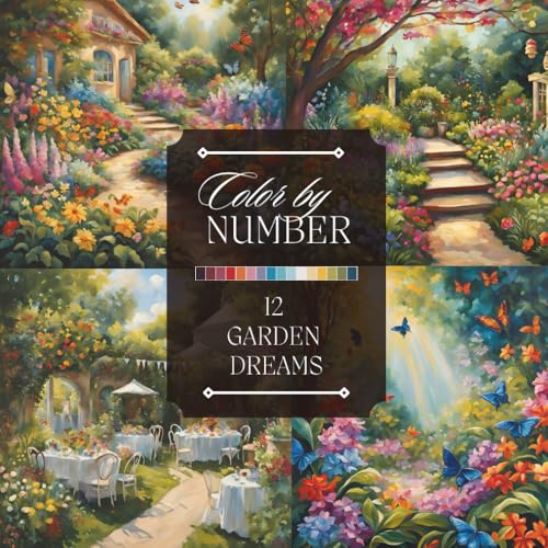 Color by Number Adult Coloring Book: Featuring Garden Dreams with Flowers, Plants, Butterflies, and More (Color by Number Coloring Books for Adults) image 2