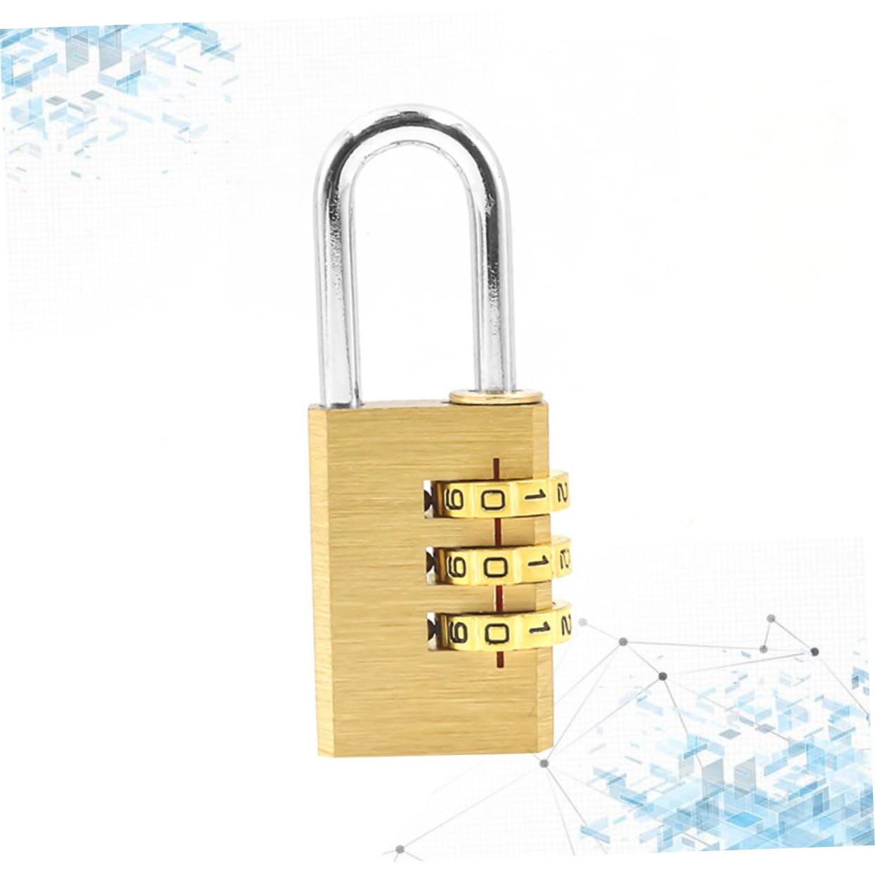 LIFKOME 6piezas Candado Digital De Combinación De Dígitos Cerradura De Seguridad Para Equipaje y Mochilas De Color Latón Para Armarios y
