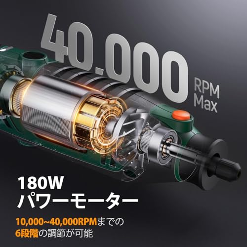 DEPSTECH ミニルーター 128点アクセサリー 電動リューター