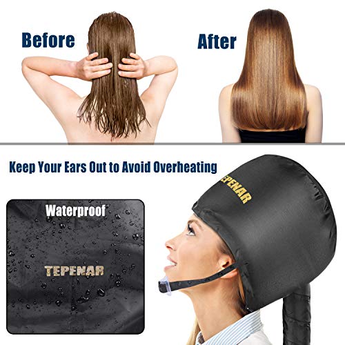 Tepenar Bonnet Hair Dryer Attachment, Upgraded Soft Adjustable Large Hair Drying Bonnet For Hand Held Hair Dryer, Easy To Use For Natural Curly Textured Hair Care And Speeds Up Drying Time At Home #TOP3