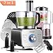 Produktbild Decen Küchenmaschine Multifunktional, 1100W, 3 Geschwindigkeiten mit Impulsfunktion (inkl. Knethaken, Standmixer, Zitrusspresse und Mühle), Silber/Schwarz
