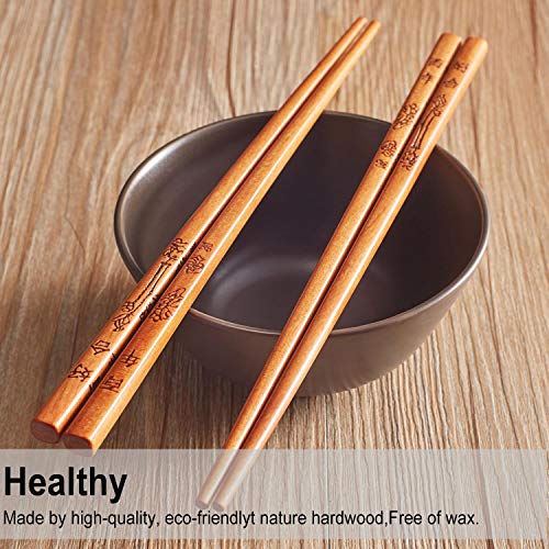 image for ZOMCHAIN Chopstick Reusable Chinese style Chopsticks with Holder and C