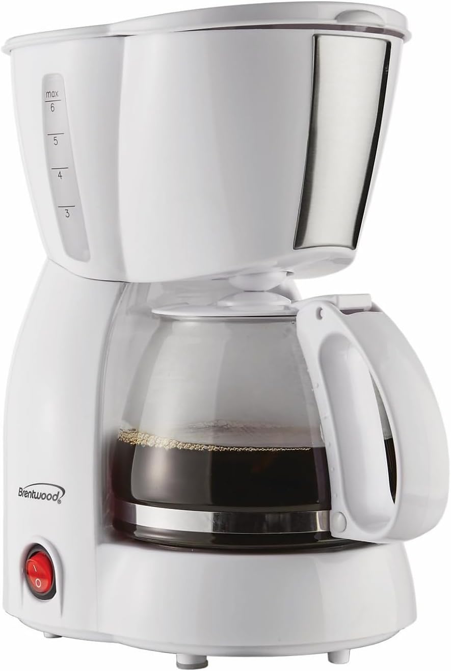 Brentwood Appliances TS-213W 4 Cup Coffee Maker, White