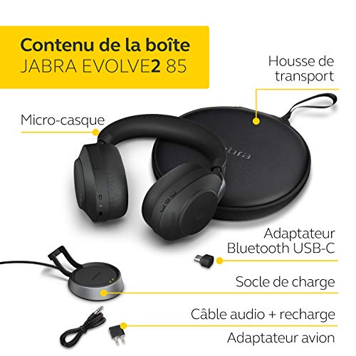 Jabra Evolve2 85 Casque PC Sans Fil avec Station de Charge – Casque Audio Certifié UC Anti-Bruit avec Batterie Longue… - Les Beatles, Paul McCartney, John Lennon, RIngo Starr, George Harrison Jabra Evolve2 85 Casque PC Sans Fil avec Station de Charge - Casque Audio Certifié UC Anti-Bruit avec Batterie Longue… – Image 3