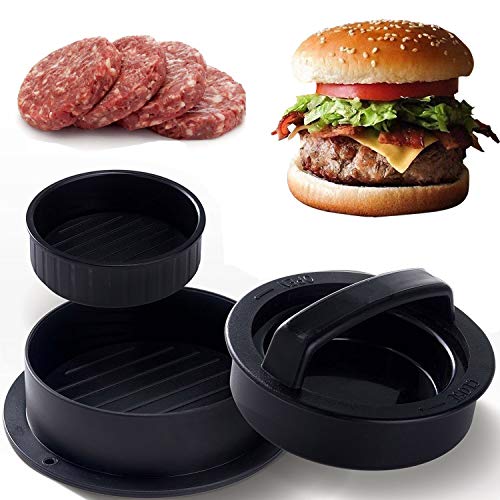 3 in 1 antiaderente Stuffed Burger Press Slider Press – hamburger Patty Maker per grigliare + free 50PK Burger Patty Papers – Griglia per barbecue accessori da cucina stelle