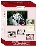 Crown Point Graphics Shared Blessings Cozy Christmas 12 Boxed Winter Holiday Cards, Cocoa Theme with KJV Scripture