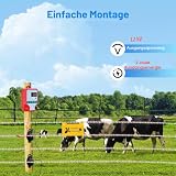 Elektrischer Schäferhund, 15 km, elektrischer Zaun, sicherer Hochspannungs-Pulsregler, Tierfarm, elektrischer Zaun, Schäferhund (Rot)