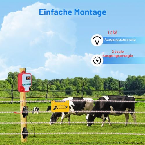 Elektrischer Schäferhund, 15 km, elektrischer Zaun, sicherer Hochspannungs-Pulsregler, Tierfarm, elektrischer Zaun, Schäferhund (Rot)