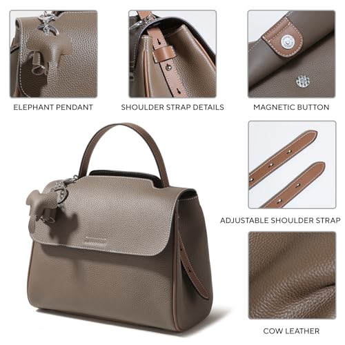 Women Handbag, Vintage Fashionable Versatile Tote Crossbody Leather Bag, Female Shoulder Bag Satchel Purse4