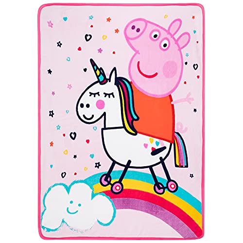 Peppa Pig Kids Bedding Super Soft Micro Raschel Throw, 46 In X 60 In, By Franco, Prints May Vary #TOP4