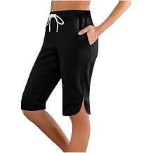 Capris Shorts for Women Swim Capris Pants Quick Dry Swimsuits UPF 50+ Bathing Suit Bottoms Beach Pants with Pockets