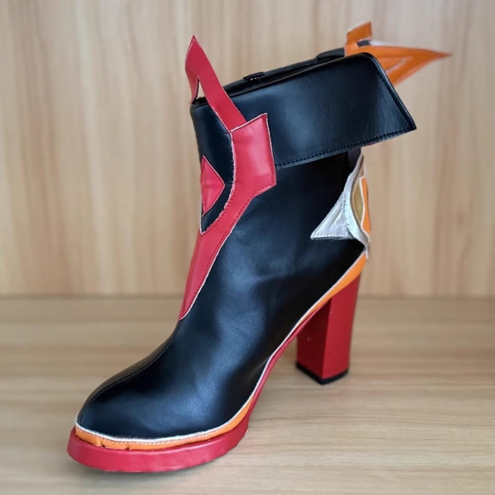 New Mavuika Cosplay Shoes for Game Genshin Impact Cos High Heel Halloween Women Role Play Shoe