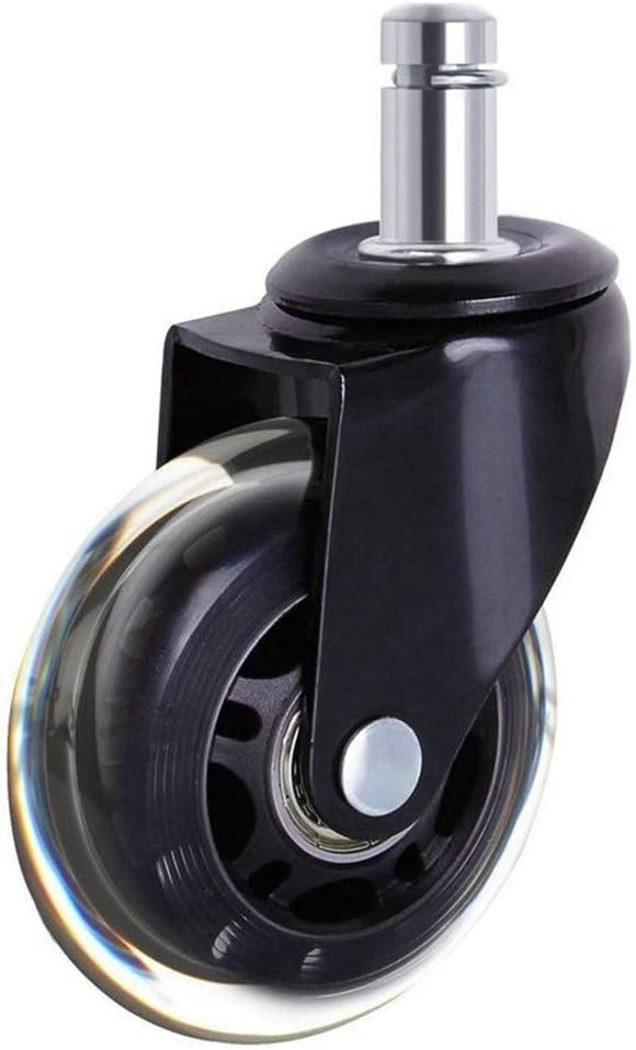 Heavy Duty Castor Wheels,Furniture Wheels for Moving,5PCS Office Chair Caster Wheels 2.5 Inch Swivel Rubber Caster Wheels Replacement Soft Safe Rollers Furniture Hardware BC-L (Color :