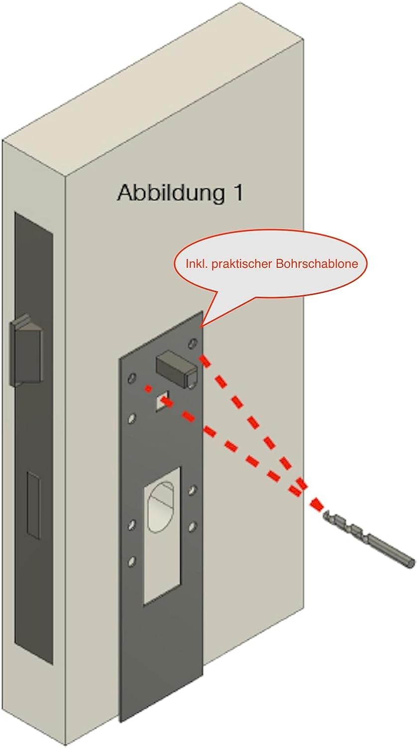 Beschläge Hamburg | Türgriffe Schutzbeschlag | BAUHAUS PRIME SH 07ZAMAK MPN PVD | Türdrücker Rosetten Sicherheitsgarnitur die Wohnungs- und Hauseingangstür | Türbeschlag, ø 52 mm in Nickel poliert