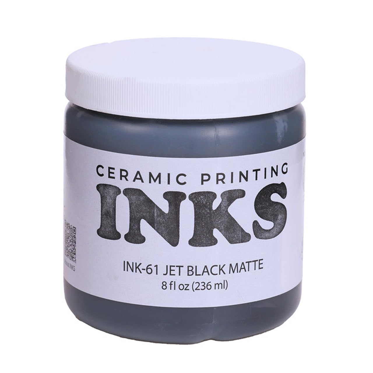 AMACO Ceramic Printing Ink, 8 oz. (236 mL), INK-61 Jet Black Matte