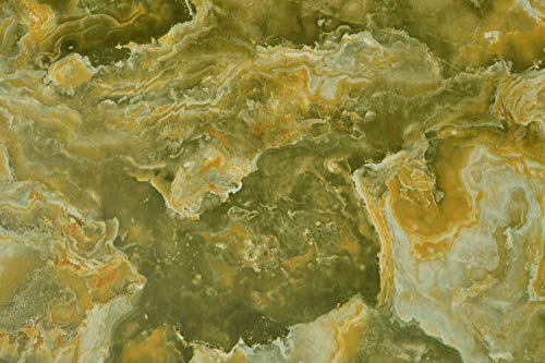 Image of Self Adhesive Wallpaper Waterproof Old Furniture Vinyl Stickers Wooden Door Wardrobe Desktop PVC Wall Papers (24 * 120 inch, Golden Marble)