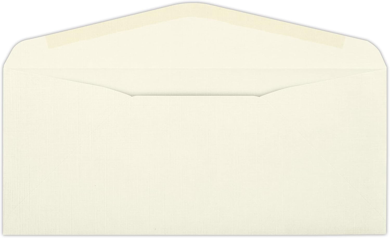 LUXPaper #10 Commercial Flap Business Envelopes | 4 1/8" x 9 1/2" | Natural Linen | 24lb. Text | 250 Qty