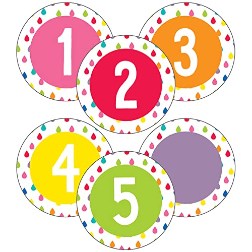 Schoolgirl Style Hello Sunshine 35 Number Bulletin Board Cutouts, Colorful Number Cutouts for Bulletin Boards, Elementary Bulletin Board Decorations, Colorful Classroom Décor