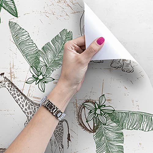 Papier peint entoilage de qualité supérieure motif girafe pour meuble et salon