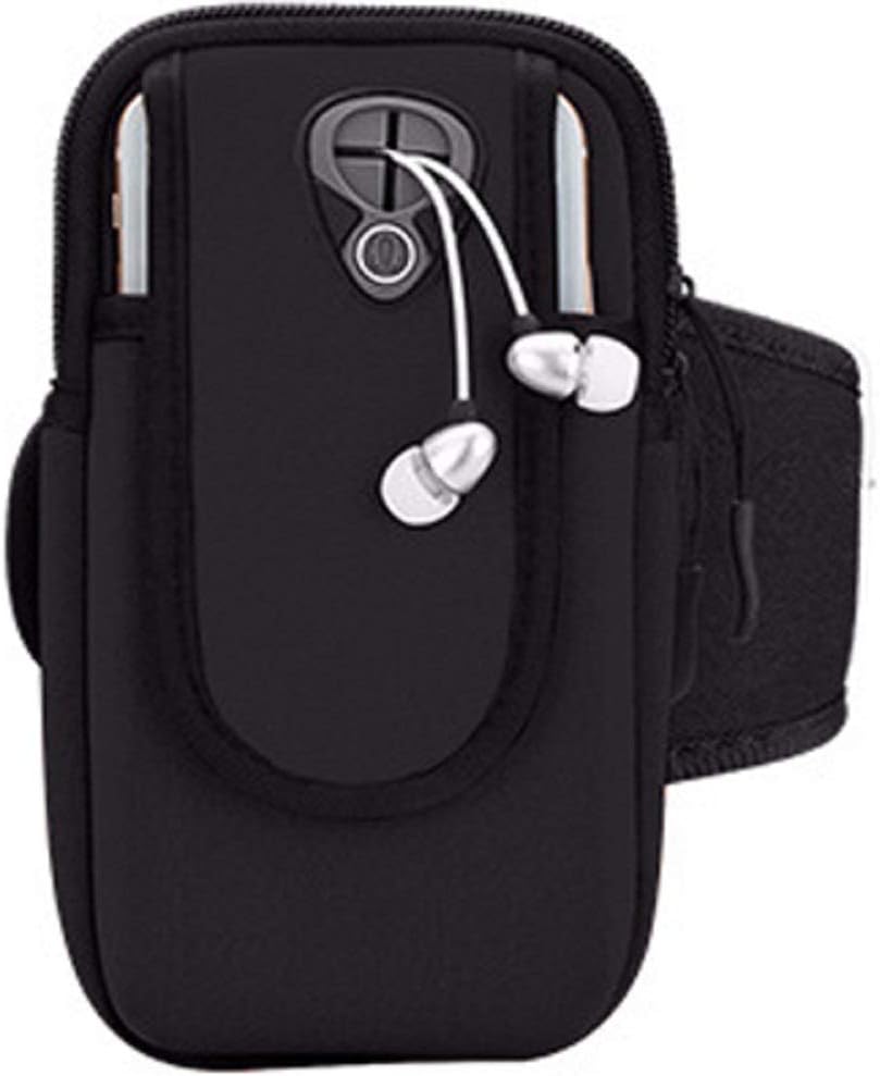Phone Holder for Running Armband iPhone 11 12 13 14 15 16 17 Pro Max 16e XS X XR Plus Air Mini Galaxy Ultra S26 S25 Note 20 Key,Waterproof Black Arm Band Sports/Exercise/Workout Pouch Sleeve