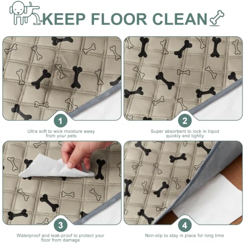 Image of Eterish Washable Pee Pads for Dogs Extra Large 36'' x 48'' 2 Pack | Reusable Absorbent Pet Puppy Dog Training Pads Non-Slip, Waterproof Whelping Potty Pads for Dogs Leak-Proof