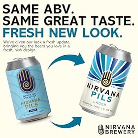 Nirvana - Pilsner Lager 0.5% ABV - Alcohol Free Craft Beer with Crisp Saaz and Magnum Hops - Low Calorie Beer, Vegan Alcohol, Craft Beer Gift Set - 12 x 330ml – Nirvana Brewery