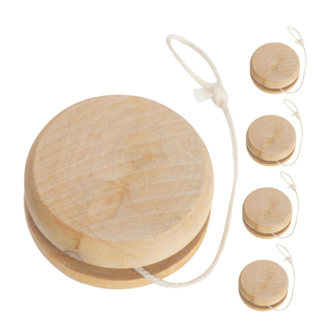 FELTECHELECTR 5Pcs Wooden Yo Yo Balls for Plain Fingertip Outdoor Plaything Unisex Yo Yo for Fun and Play