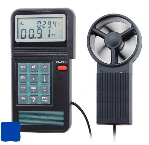 Thermo anémomètre Gowe et testeur de vitesse du vent portable pour mesure précise