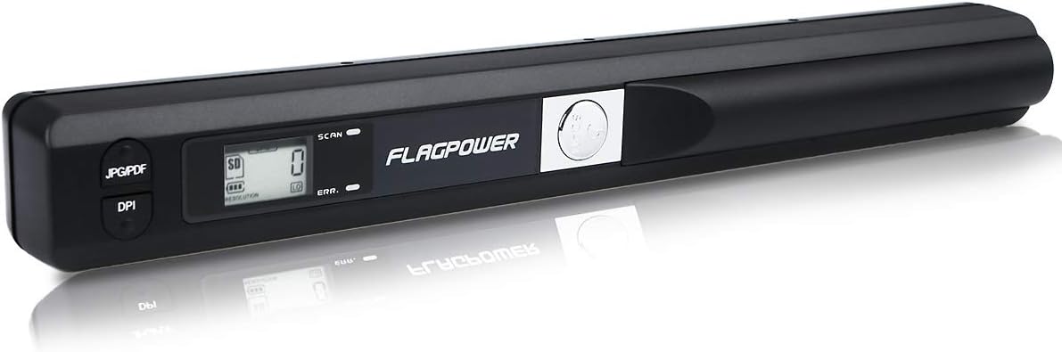 FLAGPOWER Portable Scanner Document Wand Scanner A3 A4 Photo Color Scan Handhold Mobile Scanner for PC and Mac