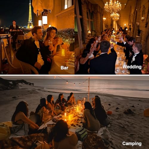 Image of Morsatie【Upgraded Flame Light, Rechargeable LED Flickering Flameless Candles, 4 Modes Battery Operated Candles with Upside Down Effect, Waterproof LED Candles for Indoor Outdoor 1 PCS