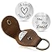 Jack&Chris Pocket Hug Token Long Distance Relationship Keepsake, Double Sided Message Engraved with Genuine Leather Keychain, JC65