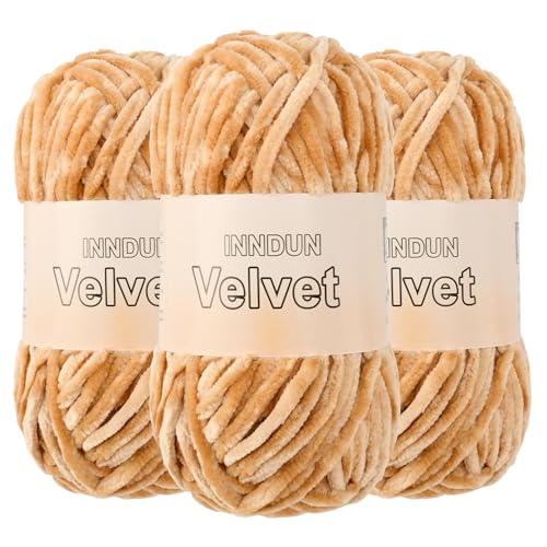 Image of Soft Velvet Chenille Yarn for Crocheting, Super Bulky Yarn for Blankets | Fluffy, plush yarn for crochet and knitting blankets, amigurumi, cushions and handmade gifts for cozy DIY projects.