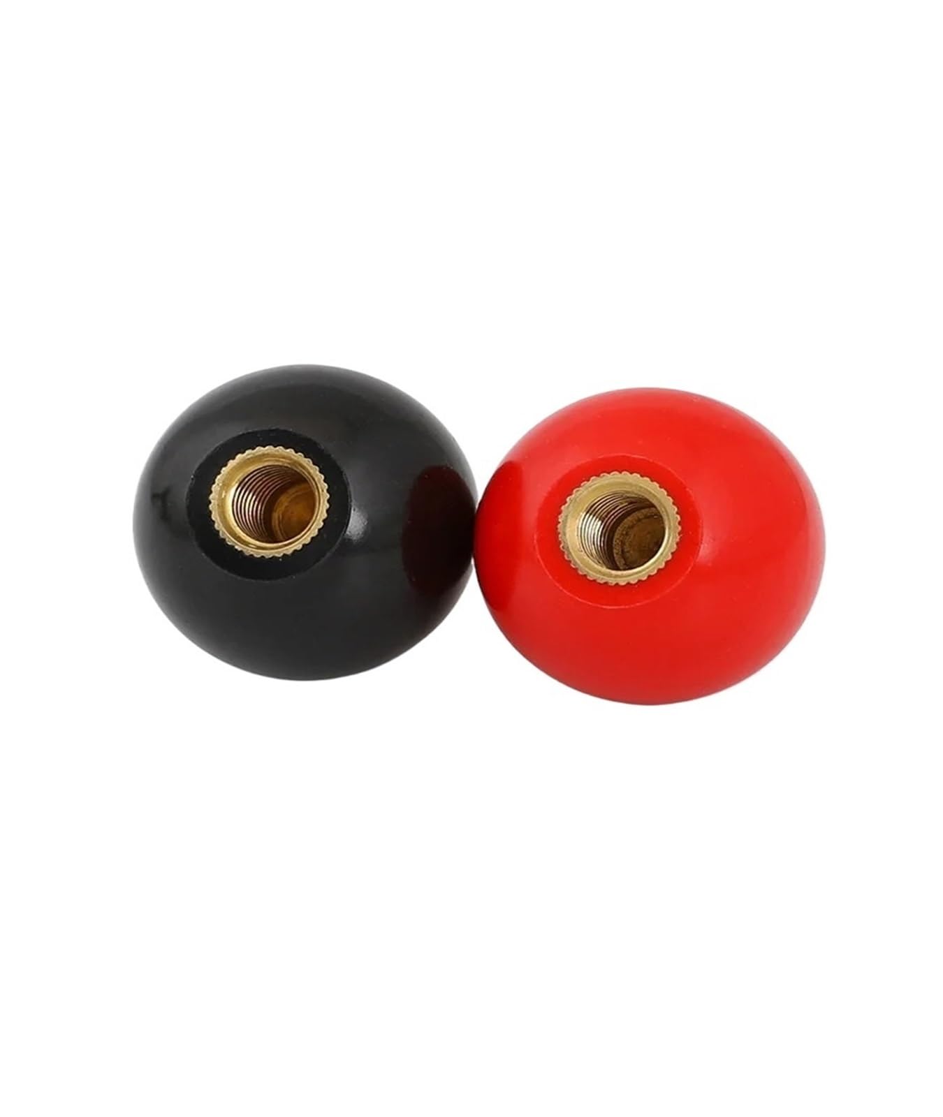 Taronix E Bakelit Round Ball Knob 5Pcs Red Black Copper Cor Ball Bakelit Lever Knob Machin Tool Replacement Round Handl M5 M6 M8 M10 Shaped Clamping(E)
