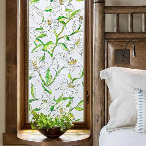 Fensterfolie selbstklebend 3D Buntglas-Fensterfolie...