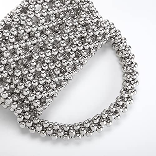 Image of YUSHINY Candy Color Acrylic Beaded Hollow Handbag Evening Clutch Triangle Bags for Wedding Party | Acrylic