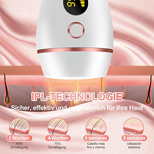 Foto von IPL Geräte Haarentfernung, 999,999 Blitzen Haarentfernung Laser, ZumYu IPL für langanhaltend glatte Haut, IPL Haarentfernungsgerät für Männer und Frauen